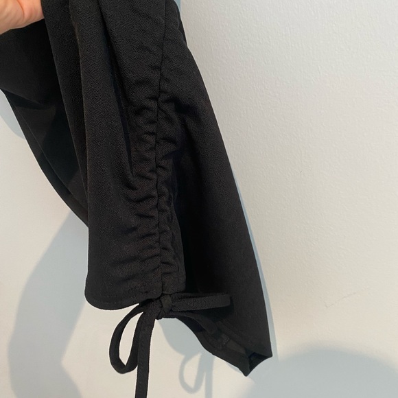 NWT pretty little things black cowled dress side ruched size 4 - Picture 8 of 10